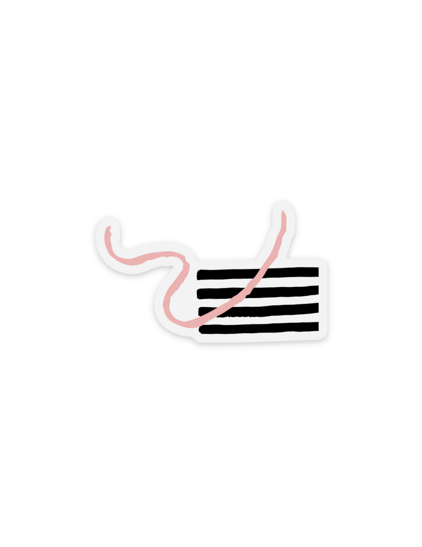 Pink Squiggle Stripe Sticker